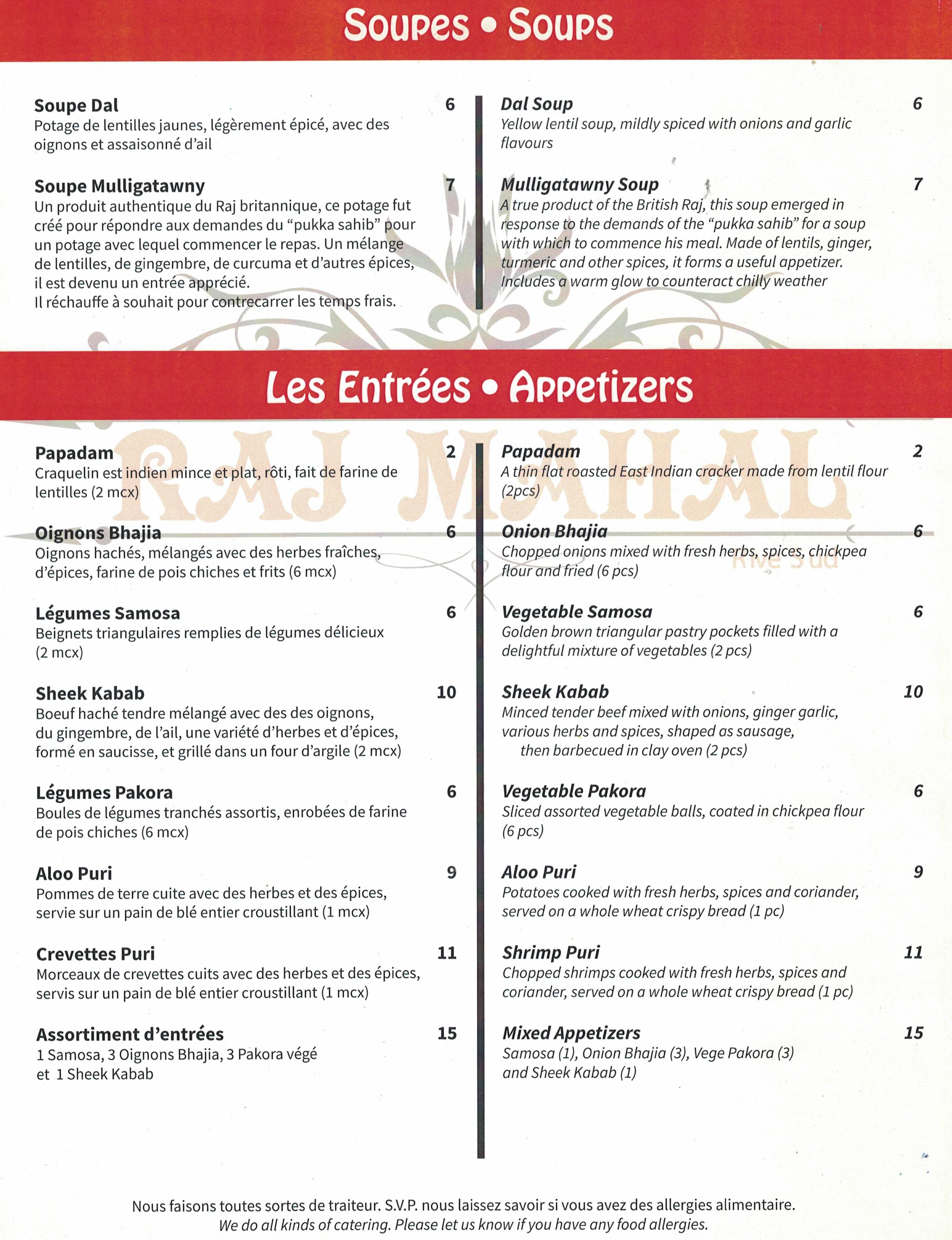Menu page 2