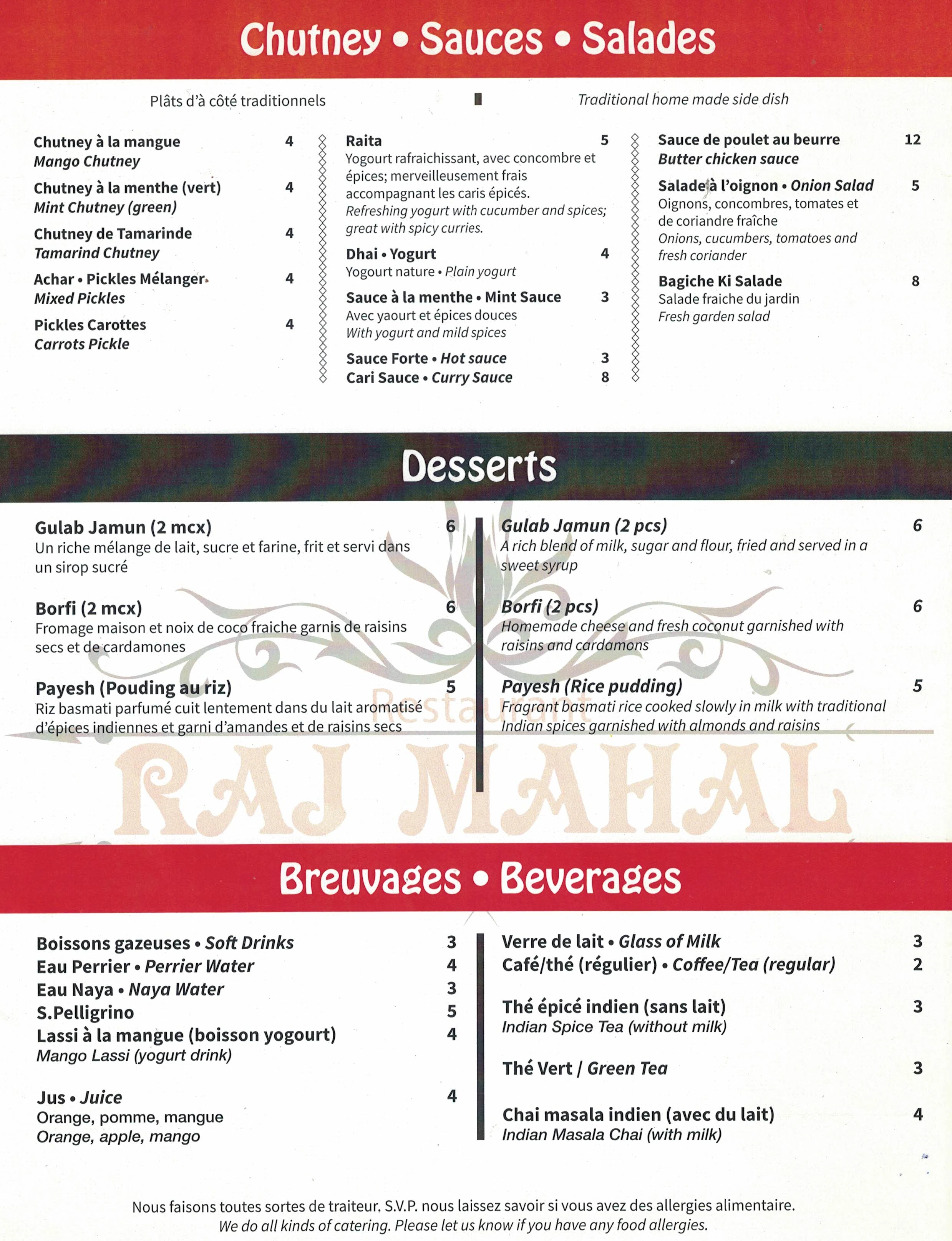 Menu page 8
